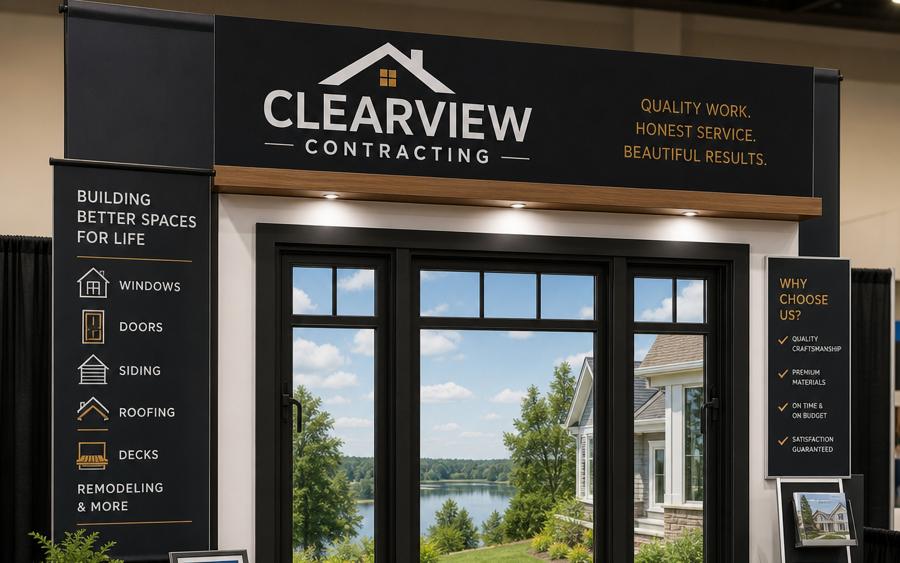 Contractor booth at a home show