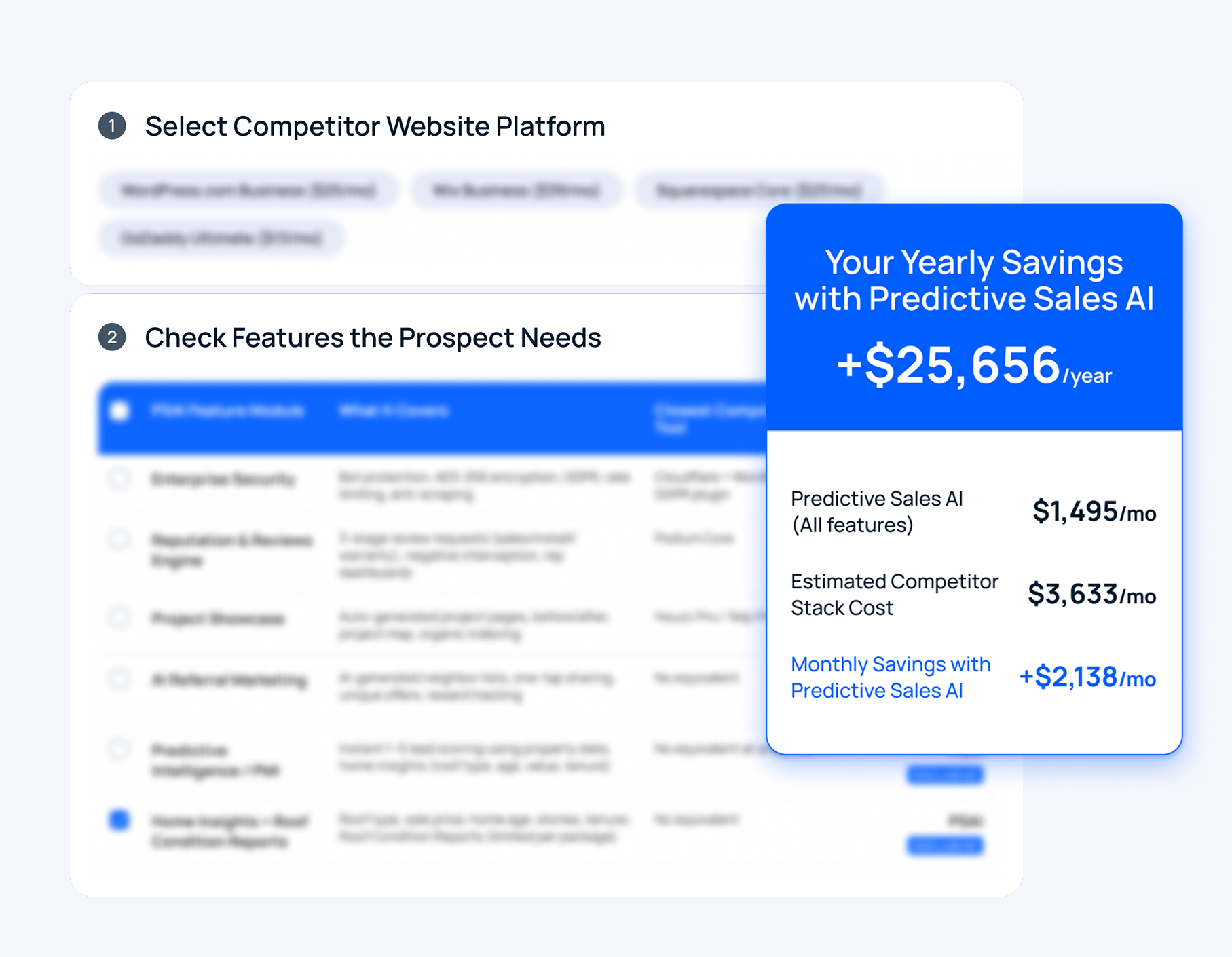 Predictive Sales AI Competitor Cost Calculator